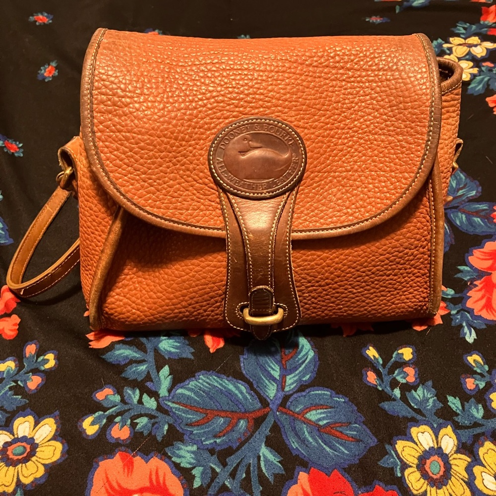 Vintage Dooney & Bourke equestrian leather satchel